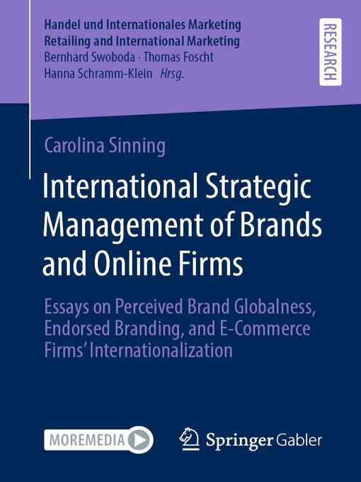Title details for International Strategic Management of Brands and Online Firms by Carolina Sinning - Available